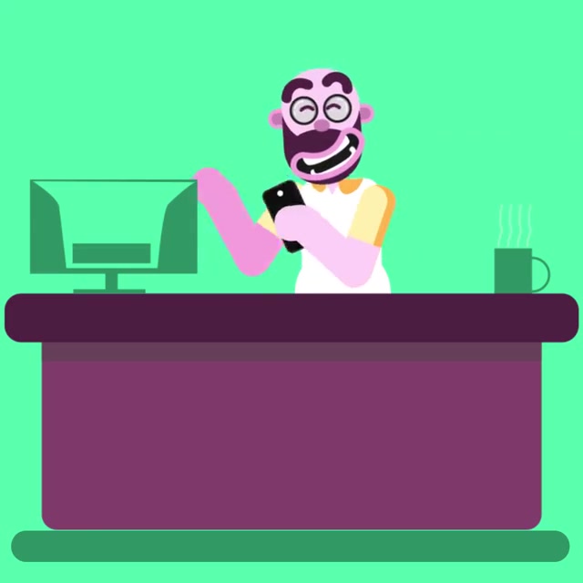 Desk-side distraction — character animation / loop