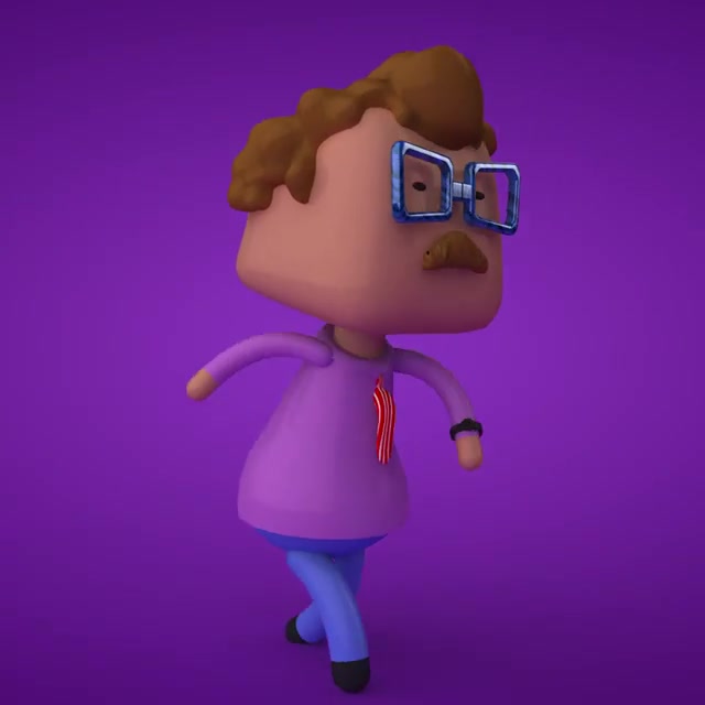 A walk in purple — character animation / loop