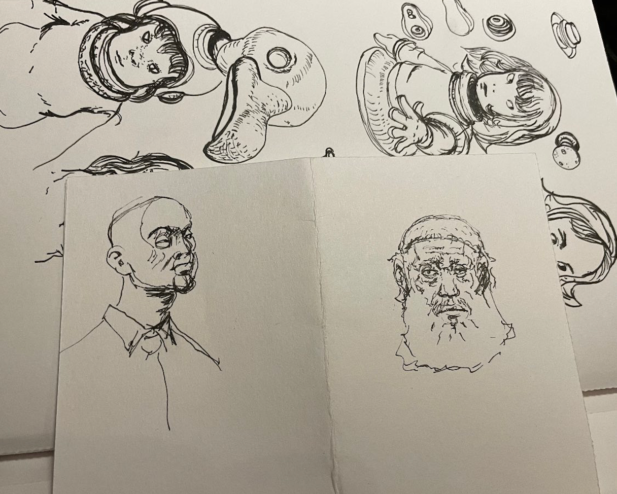 Sketchbook portraits and character drawings