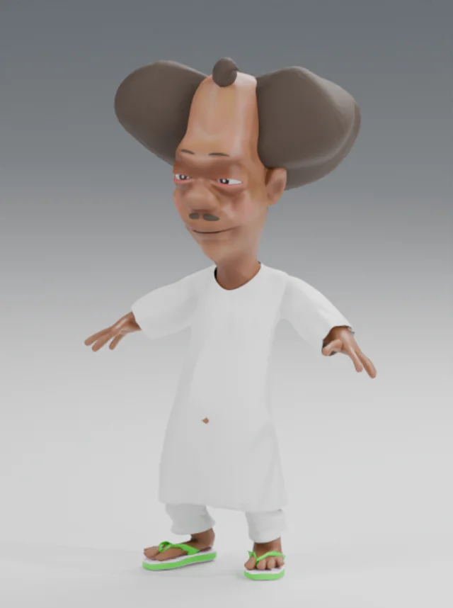 Tuk-tuk driver character model