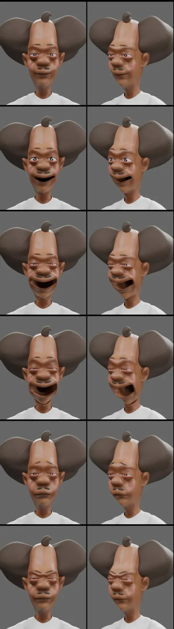 Character facial expression sheet